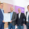 Presentation of the German classification level "RESTRICTED" approval certificate at the genua headquarters