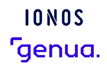 the logos of Ionos und genua joined in one image