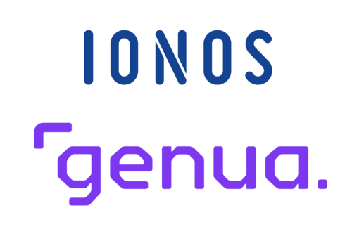 the logos of Ionos und genua joined in one image